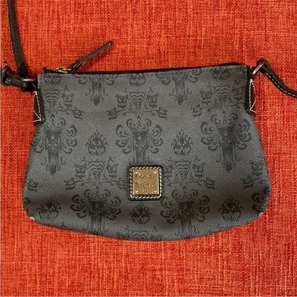 D&B Dooney & Bourke HM Haunted Mansion Wallpaper Print Crossbody - Picture 7 of 16
